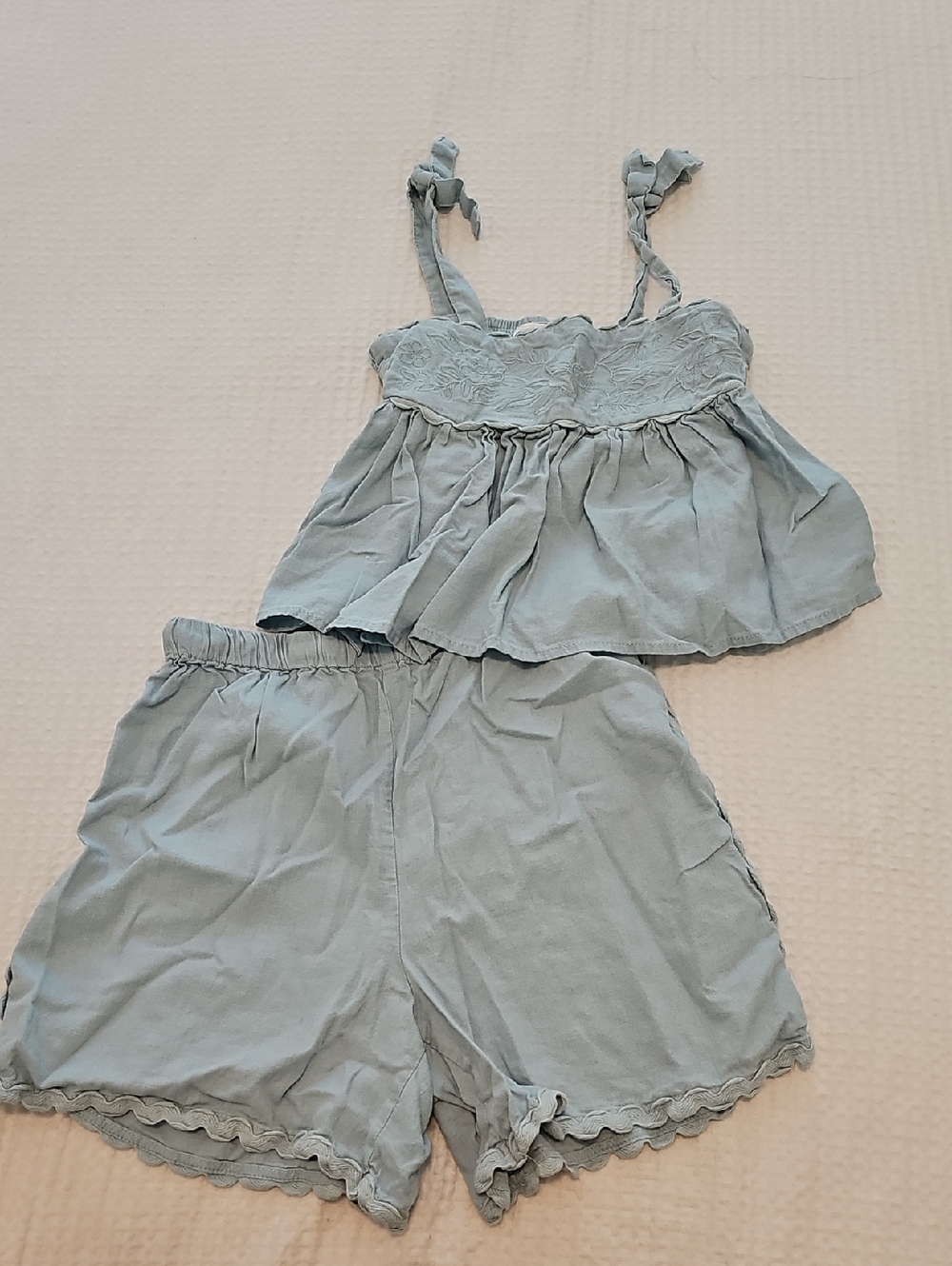 Soft Light Blue Girls Summer Set